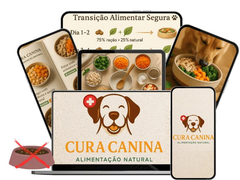 Alimentação Natural Cura Canina - Cura Canina completo de nutrição natural para cães